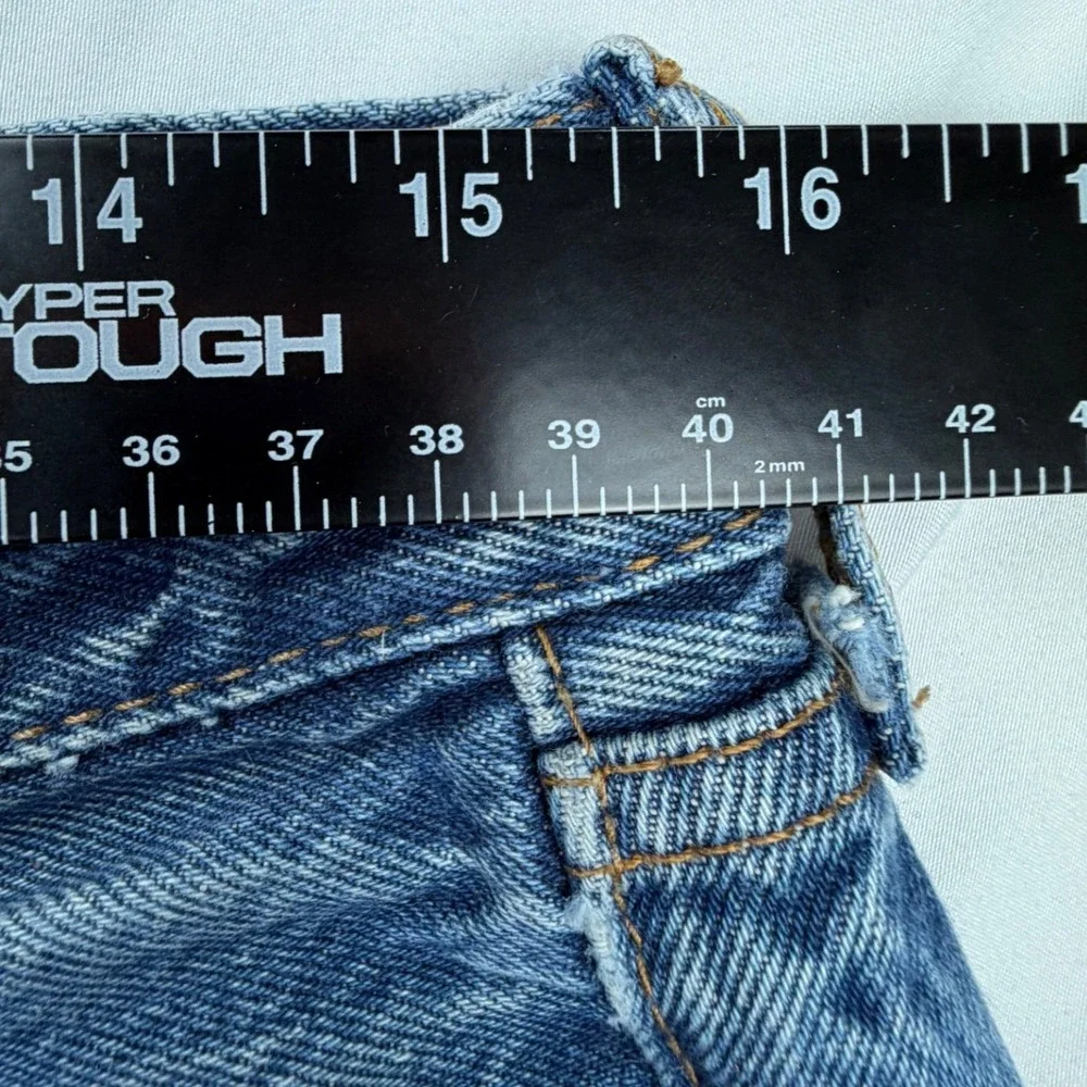 Levis 501 Original Fit Mens Blue Denim Straight Leg Button Fly Jeans W35x34